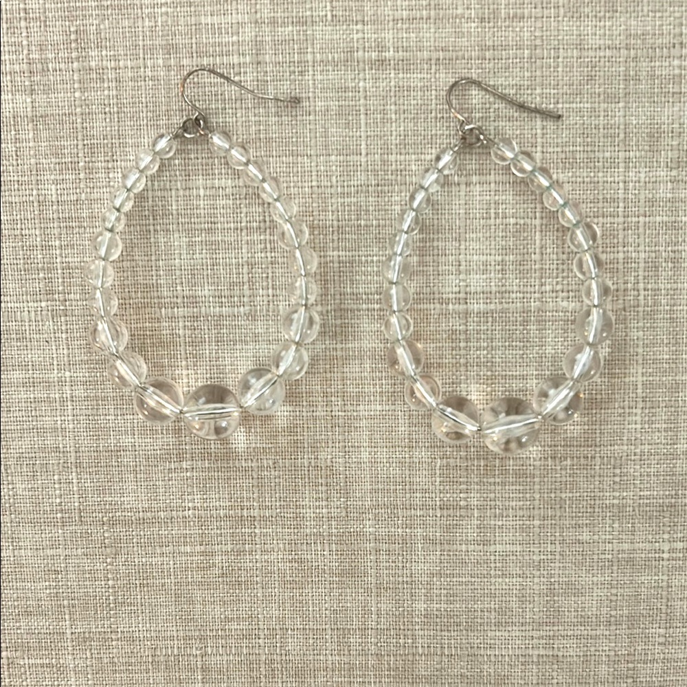 Elegant Clear Beaded Earrings